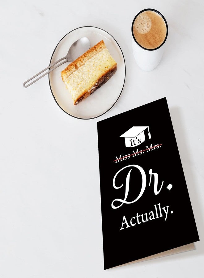 Chenive Doctorate PhD Graduation Card for Her, Funny Doctor Gifts for Women, Medical School Graduation Card, Congratulation Card for Doctoral Graduates, It's Dr Actually - Image 4